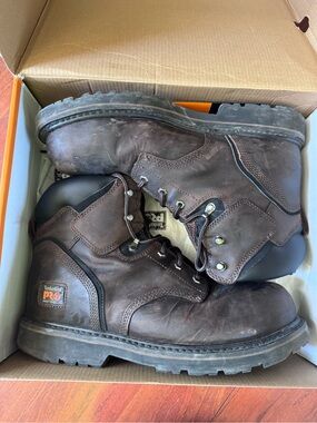 Timberland PRO Dark Brown Leather Work Boots